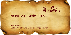 Mikulai Szófia névjegykártya